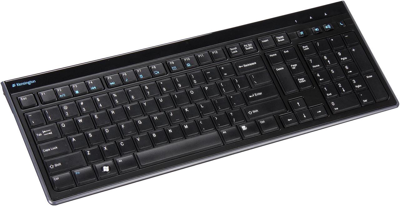 Kensington K72357US Slim Type USB Keyboard Compatible with PC or Mac (Black)