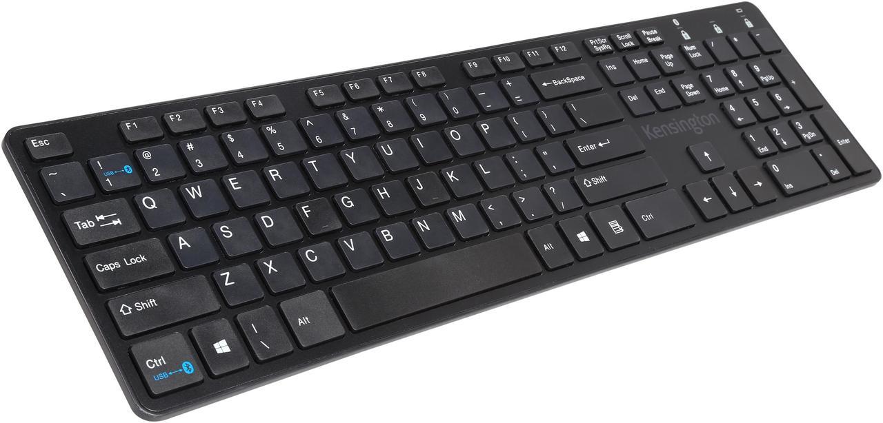 Kensington KP400 K72322US Black Micro USB Wired / Wireless Standard Switchable Keyboard