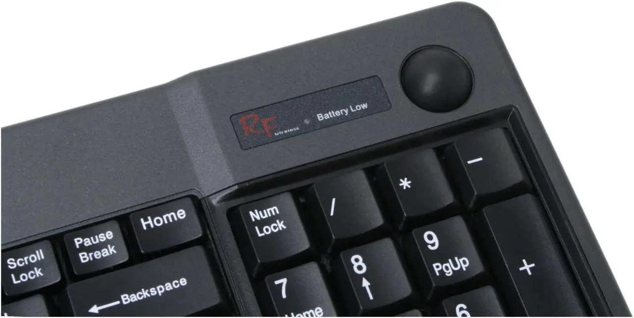 Alt view image 3 of 6 - X-Gene 01030 Black 103 Normal Keys 23 Function Keys USB 2.4 RF Standard Wireless Media Center Edition Keyabord w/ Optical Trackball