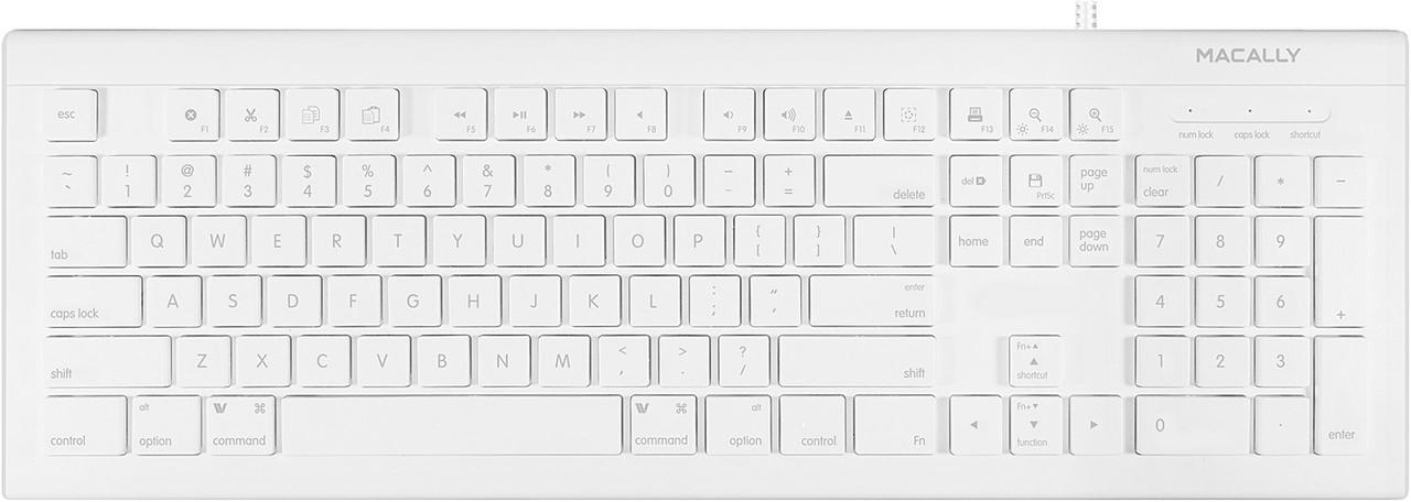 Main image of Macally 103 Key Full-Size USB Keyboard with Short-Cut Keys