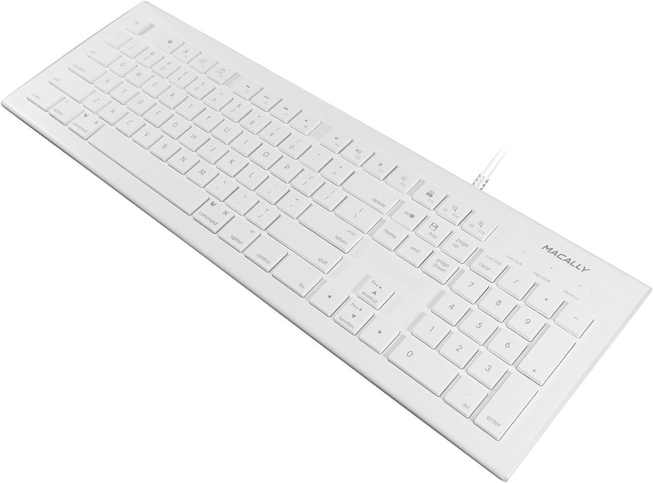 Alt view image 2 of 8 - Macally 103 Key Full-Size USB Keyboard with Short-Cut Keys