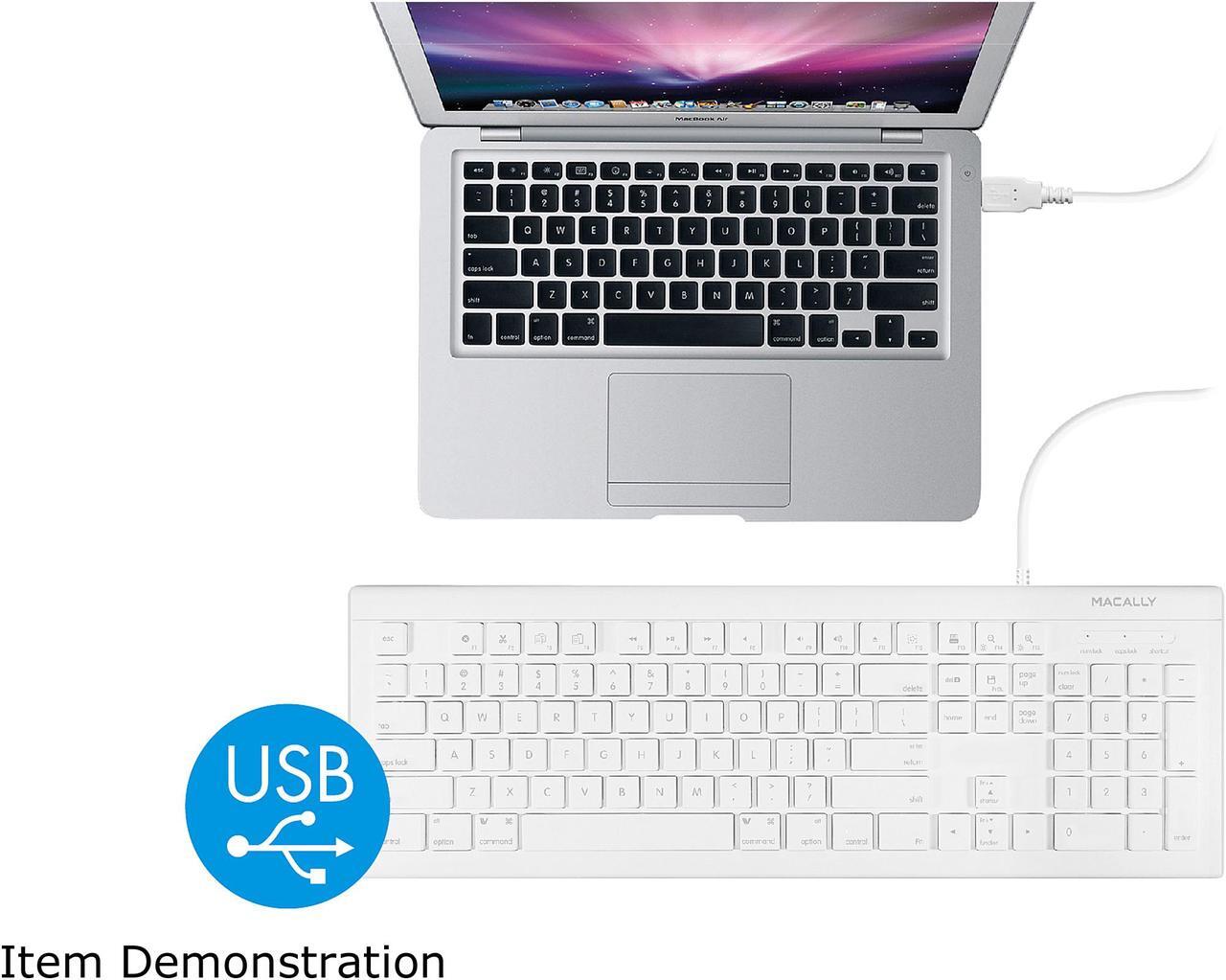 Alt view image 7 of 8 - Macally 103 Key Full-Size USB Keyboard with Short-Cut Keys