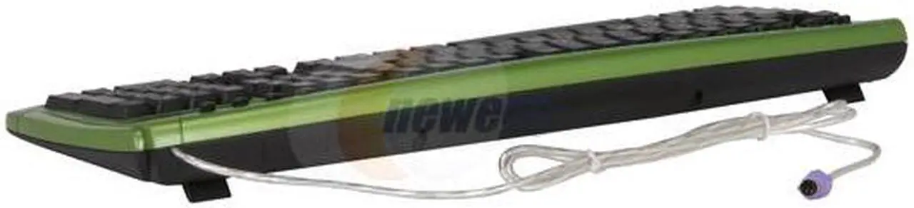 Alt view image 3 of 10 - APEVIA KI-COMBO-GN Green/Black 104 Normal Keys 18 Function Keys PS/2 Wired Standard Keyboard and Mouse Combo