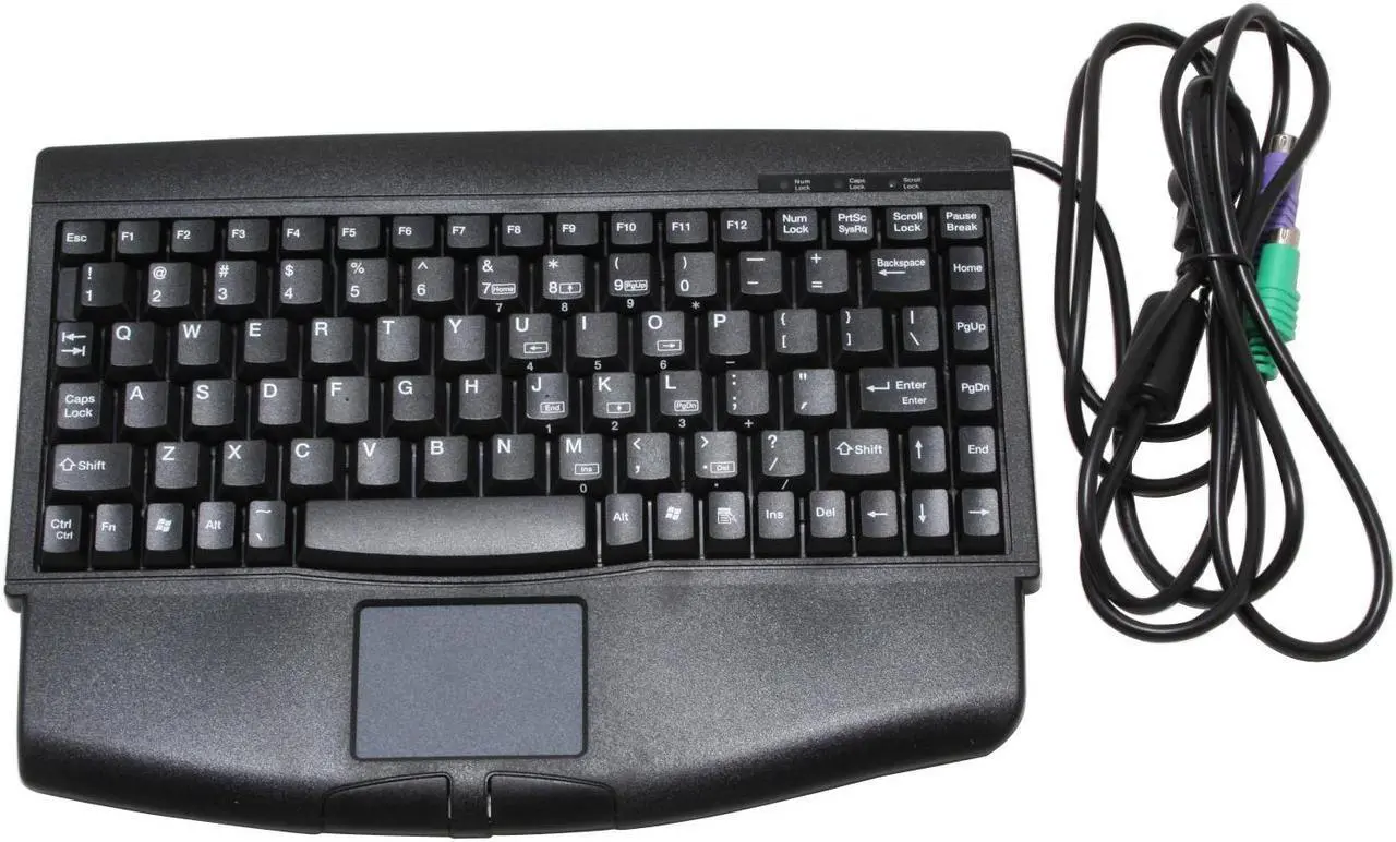 Adesso ACK-540PB MiniTouch PS/2 Mini Keyboard with touchpad (Black ...
