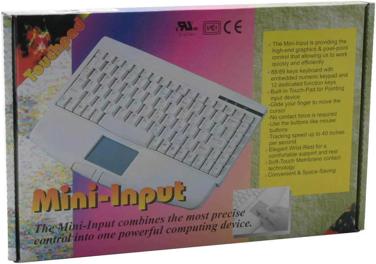 Alt view image 2 of 2 - Adesso ACK-540UB MiniTouch USB Mini Keyboard with touchpad (Black)