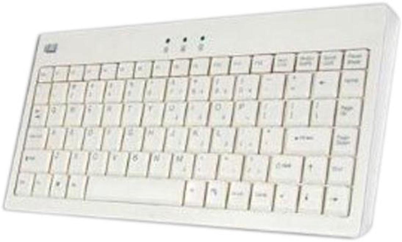 Main image of Adesso AKB-110W EasyTouch mini USB Keyboard with PS/2 Adapter (White)
