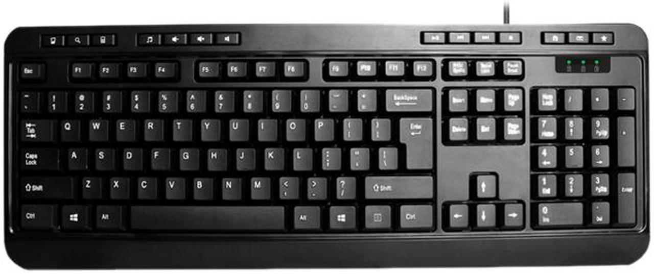 Adesso AKB-132PB Desktop Multimedia PS/2 keyboard (Black)