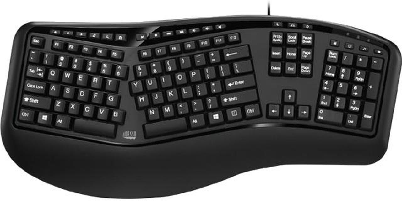 ADESSO AKB-150UB Desktop Ergonomic Keyboard - Black