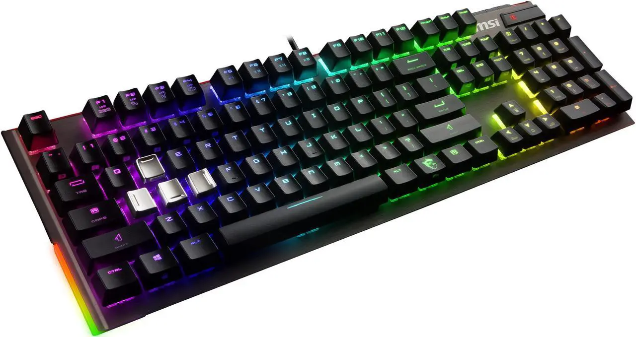 Alt view image 3 of 9 - MSI Vigor GK80 Wired Cherry MX RGB Red, RGB Gaming Keyboard