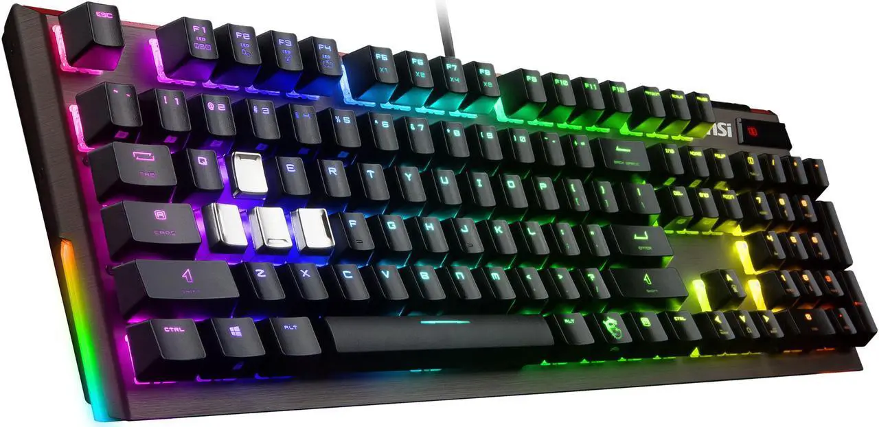 Alt view image 4 of 9 - MSI Vigor GK80 Wired Cherry MX RGB Red, RGB Gaming Keyboard