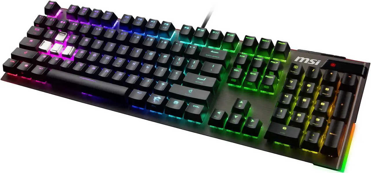 Alt view image 5 of 9 - MSI Vigor GK80 Wired Cherry MX RGB Red, RGB Gaming Keyboard