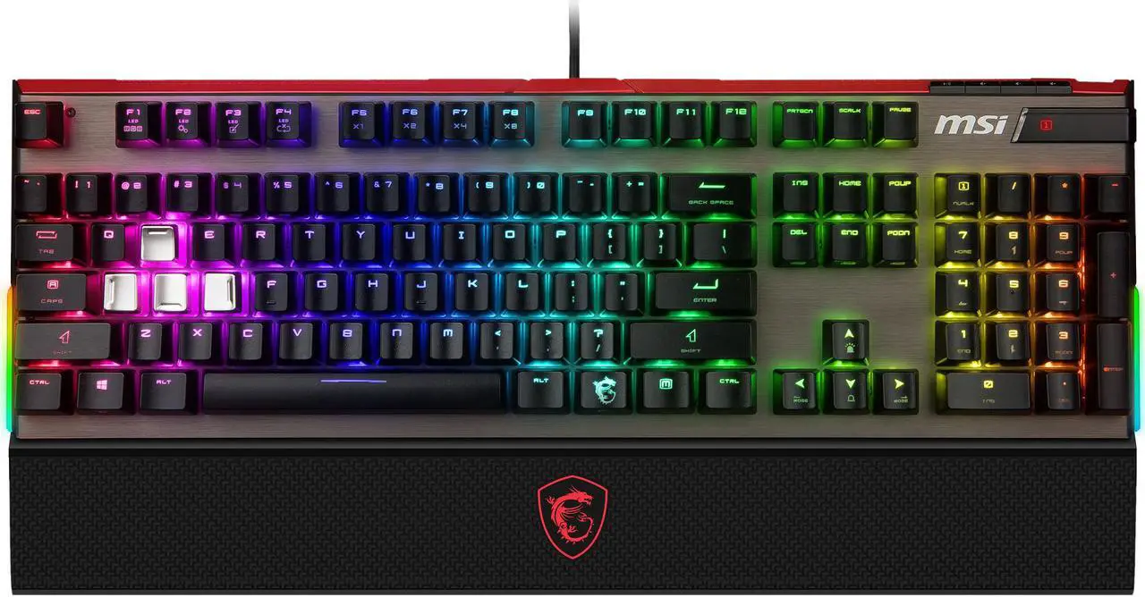 Alt view image 7 of 9 - MSI Vigor GK80 Wired Cherry MX RGB Red, RGB Gaming Keyboard