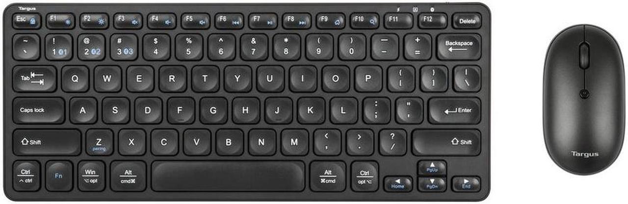 Main image of Targus AKM620AMUS Keyboard & Mouse - Wireless Bluetooth 5.1 Keyboard - Wireless Bluetooth Mouse - Optical - 2400 dpi - 2 Button - Scroll Wheel - Black - Symmetrical - AAA - Compatible with PC, Mac