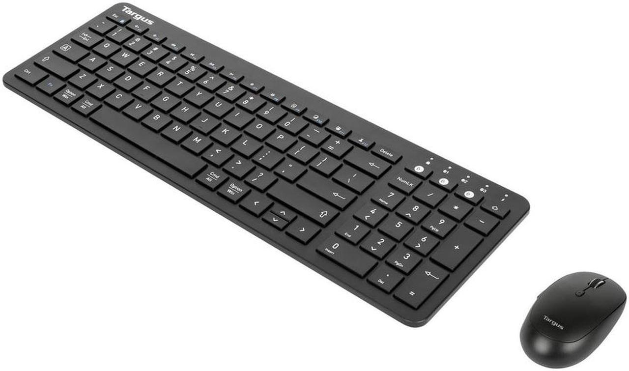Alt view image 2 of 8 - Targus AKM619AMUS Keyboard & Mouse - Wireless Bluetooth 5.1 Keyboard - Black - Wireless Bluetooth Mouse - Optical - 2400 dpi - 2 Button - Scroll Wheel - Black - AAA - Compatible with PC, Mac