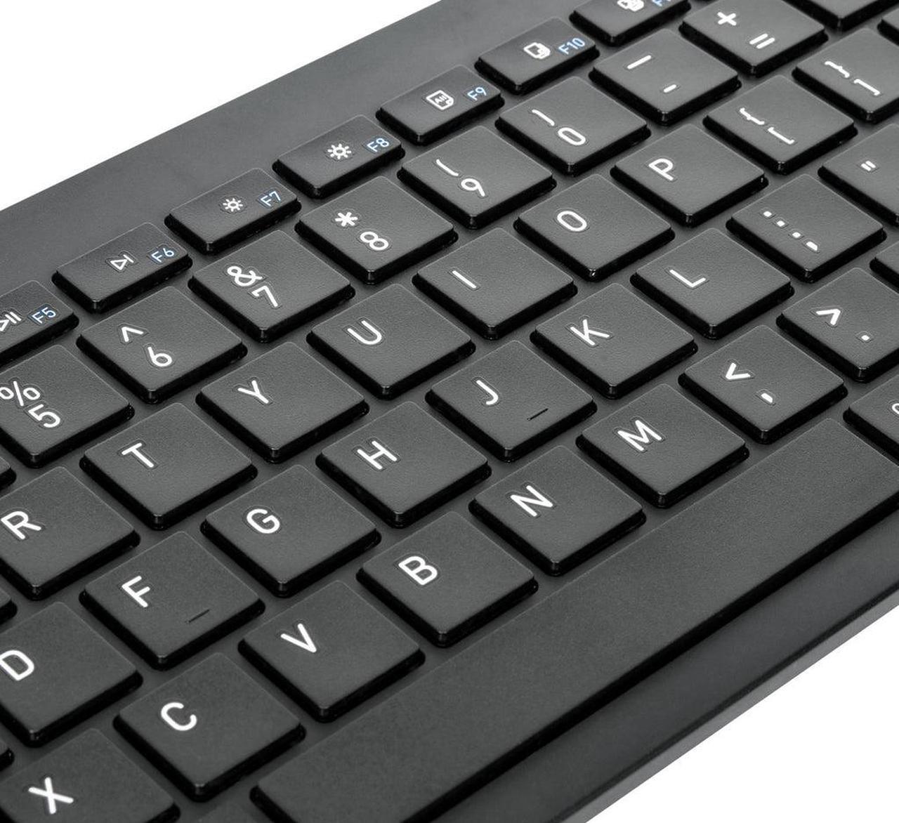 Alt view image 5 of 8 - Targus AKM619AMUS Keyboard & Mouse - Wireless Bluetooth 5.1 Keyboard - Black - Wireless Bluetooth Mouse - Optical - 2400 dpi - 2 Button - Scroll Wheel - Black - AAA - Compatible with PC, Mac