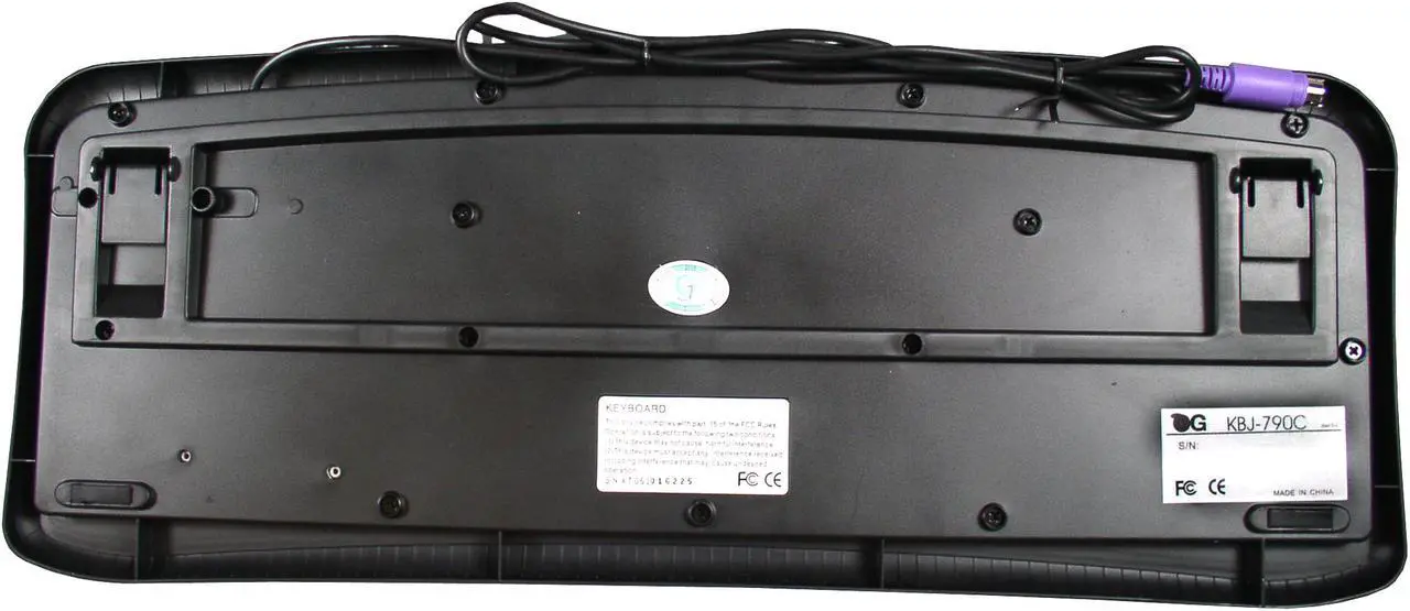 Alt view image 2 of 3 - DCT Factory KB-790C Black/Silver 107 Normal Keys 13 Function Keys PS/2 Standard Keyboard
