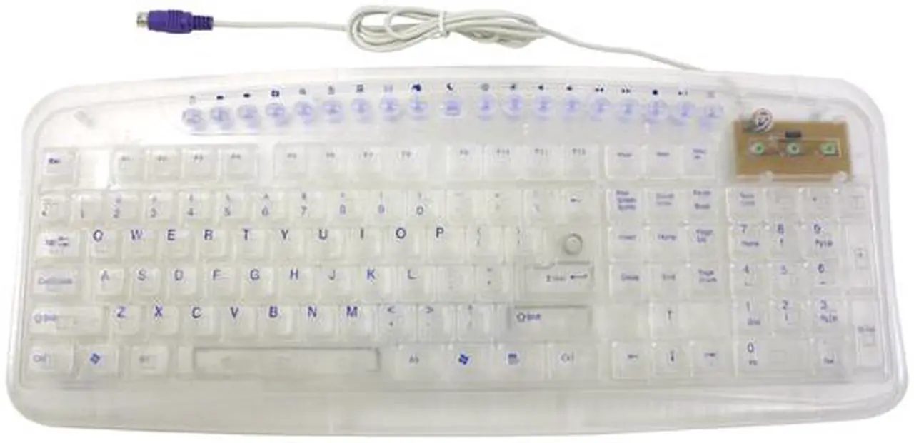 Main image of LOGISYS Computer KB603CL White 107 Normal Keys 19 Function Keys PS/2 Wired Standard Keyboard - OEM