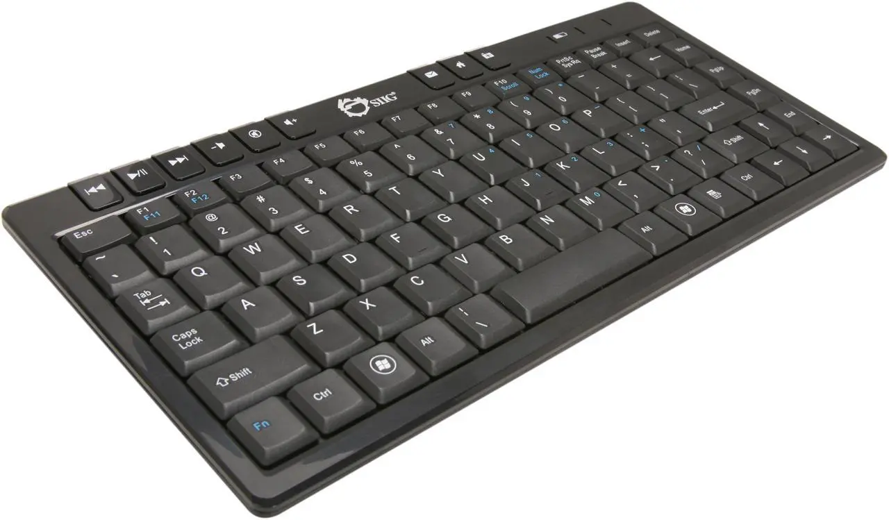 Main image of SIIG JK-WR0612-S1 Black 87 Normal Keys 9 Function Keys USB RF Wireless Mini Ultra Slim Multimedia Keyboard