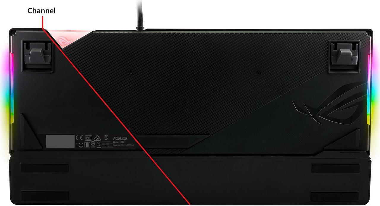 Alt view image 6 of 10 - ASUS ROG Strix Flare Call of Duty: Black Ops 4 Edition Mechanical Gaming Keyboard with Cherry MX Speed Silver Switches, Aura Sync RGB Lighting, Customizable Badge, USB Pass-Through and Media Controls