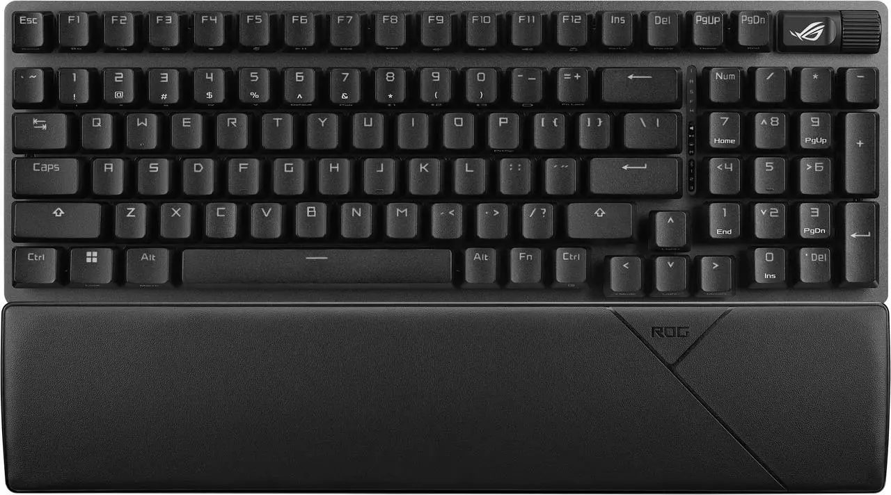 Alt view image 2 of 10 - ASUS ROG Strix Scope II 96 Wireless Gaming Keyboard, Tri-Mode Connection, Dampening Foam & Switch-Dampening Pads, Hot-Swappable Pre-lubed ROG NX Storm Switches, PBT Keycaps, RGB-Black