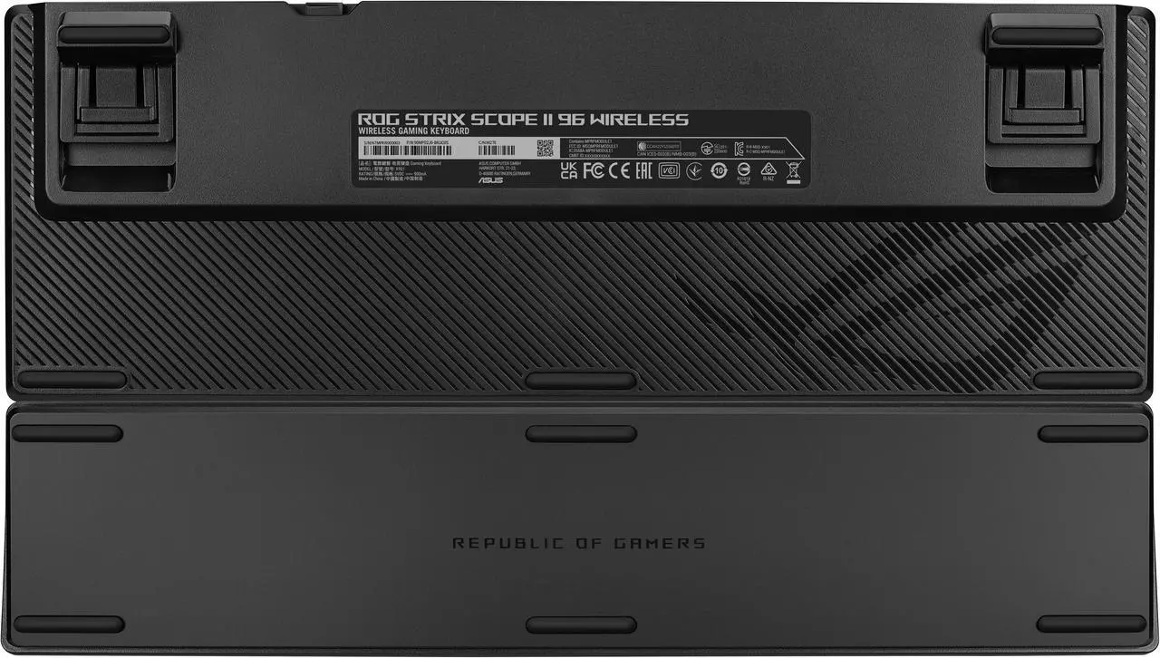 Alt view image 3 of 10 - ASUS ROG Strix Scope II 96 Wireless Gaming Keyboard, Tri-Mode Connection, Dampening Foam & Switch-Dampening Pads, Hot-Swappable Pre-lubed ROG NX Storm Switches, PBT Keycaps, RGB-Black