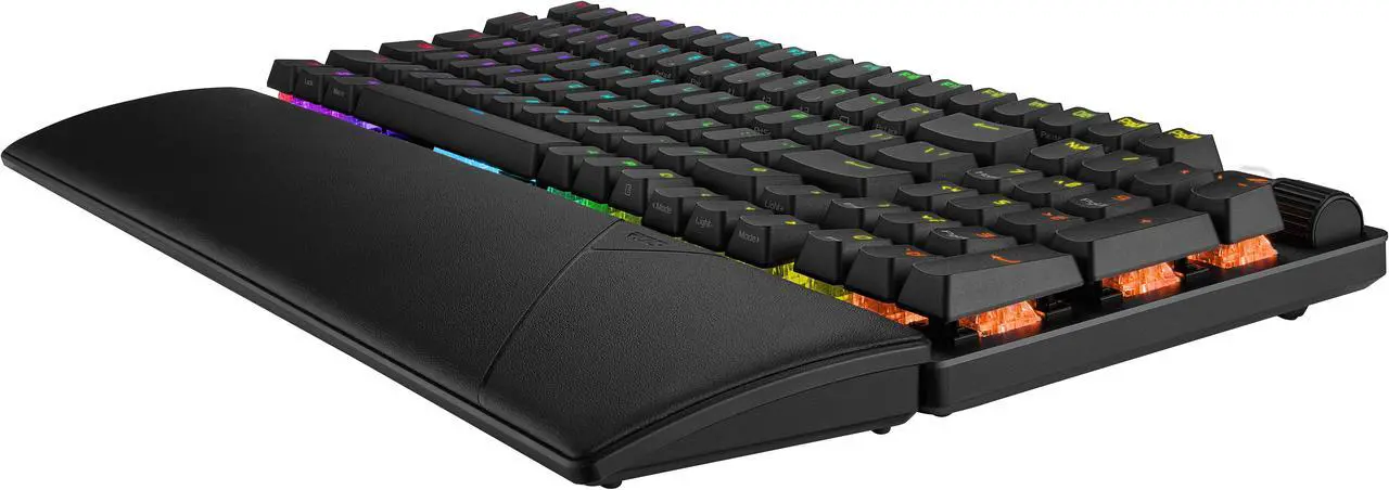 Alt view image 8 of 10 - ASUS ROG Strix Scope II 96 Wireless Gaming Keyboard, Tri-Mode Connection, Dampening Foam & Switch-Dampening Pads, Hot-Swappable Pre-lubed ROG NX Storm Switches, PBT Keycaps, RGB-Black