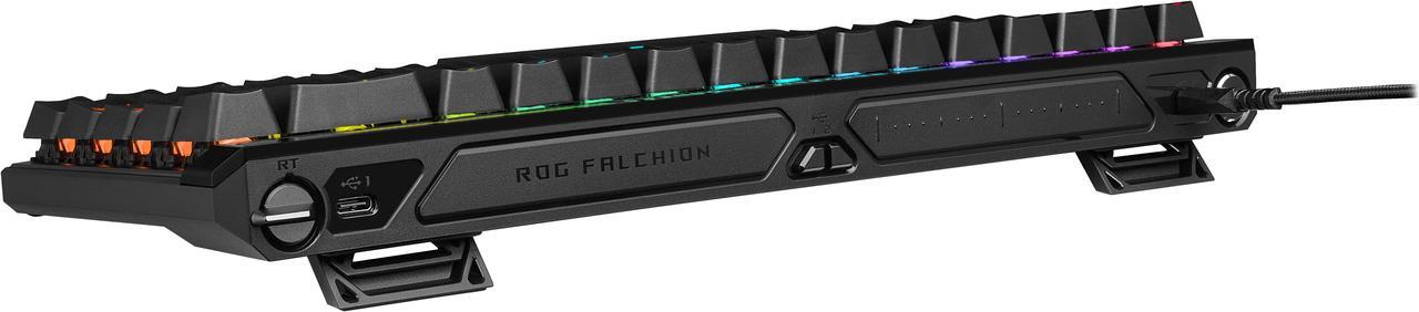 Alt view image 9 of 11 - ASUS ROG Falchion Ace HFX 65% compact gaming keyboard - ROG HFX magnetic switches, 8000Hz polling rate, three-layer dampening foam, silicone gasket mount, interactive touch panel, dual USB-C® ports