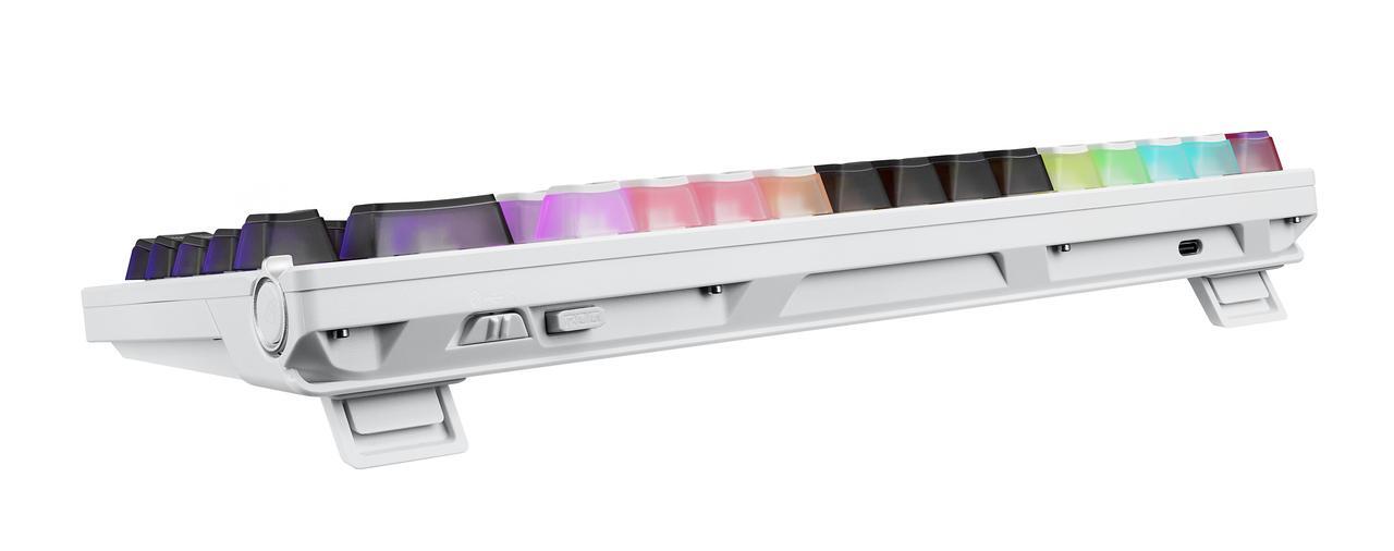 Alt view image 9 of 10 - ROG Azoth X 75% custom gaming keyboard - hot-swappable ROG NX V2 Mechanical Switches, dye-sublimated semi-translucent keycaps, OLED display, three-way control knob