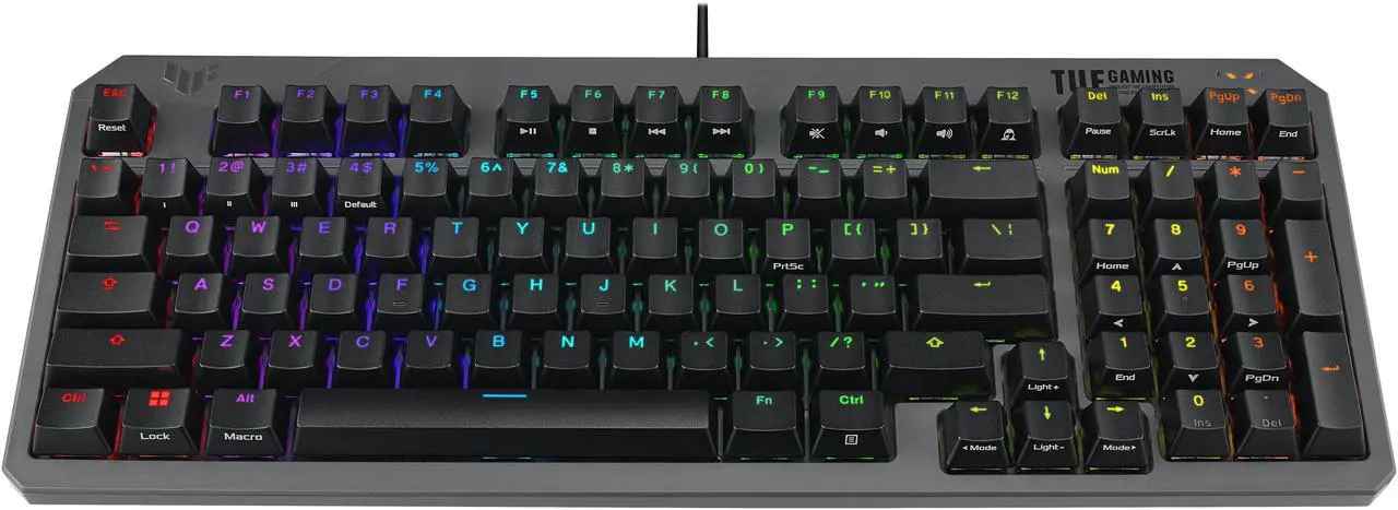 Alt view image 8 of 8 - ASUS TUF Gaming K3 Gen II keyboard - compact 97-key layout, optical-mechanical RGB switches, detachable top plate, and Aura Sync
