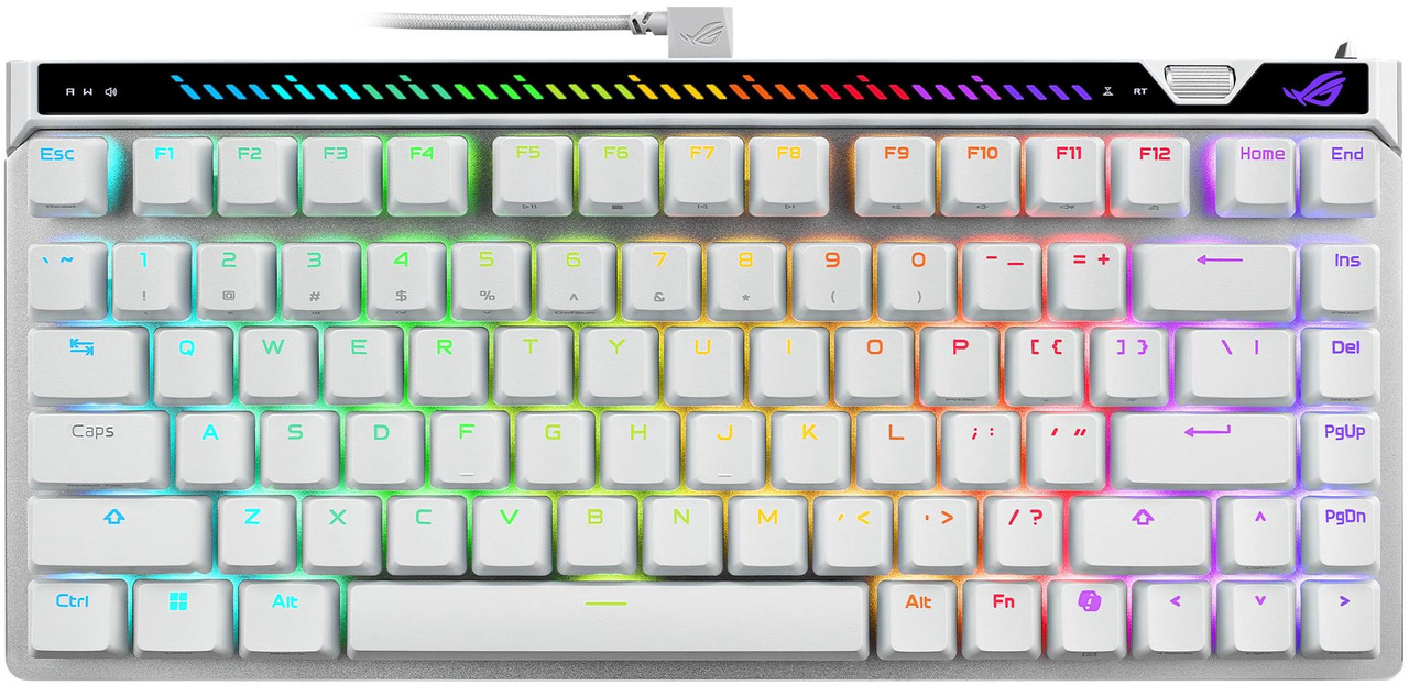 Open Box: ASUS ROG Falchion Ace 75 HE Wired Analog/Hall Effect Gaming Keyboard 75% TKL, USB, Hot Swappable HFX V2X Magnetic Switch, Rapid Trigger, 8KHz Polling, PBT Keycap, Carry Case, Web-based Config - White - Newegg.com - Open Box condition - Image 15