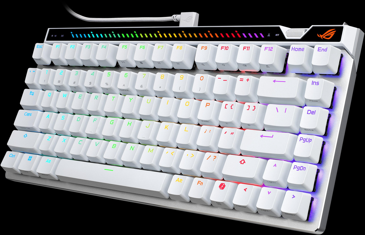 Open Box: ASUS ROG Falchion Ace 75 HE Wired Analog/Hall Effect Gaming Keyboard 75% TKL, USB, Hot Swappable HFX V2X Magnetic Switch, Rapid Trigger, 8KHz Polling, PBT Keycap, Carry Case, Web-based Config - White - Newegg.com - Open Box condition - Image 17