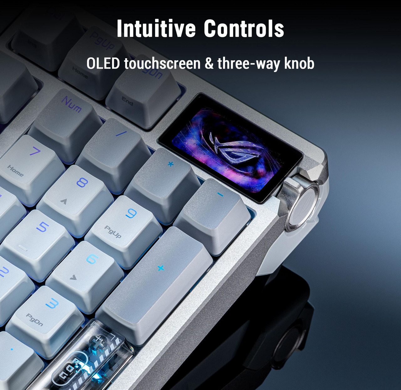 Open Box: ASUS ROG Azoth 96 HE Wireless Hall Effect Gaming Keyboard 96% Full-Size, Tri-Mode, Hot Swappable Magnetic Switch, Rapid Trigger, Speed Tap, 8K Hz Polling, Color OLED Screen, PBT Keycaps, White - Newegg.com - Open Box condition - Image 33