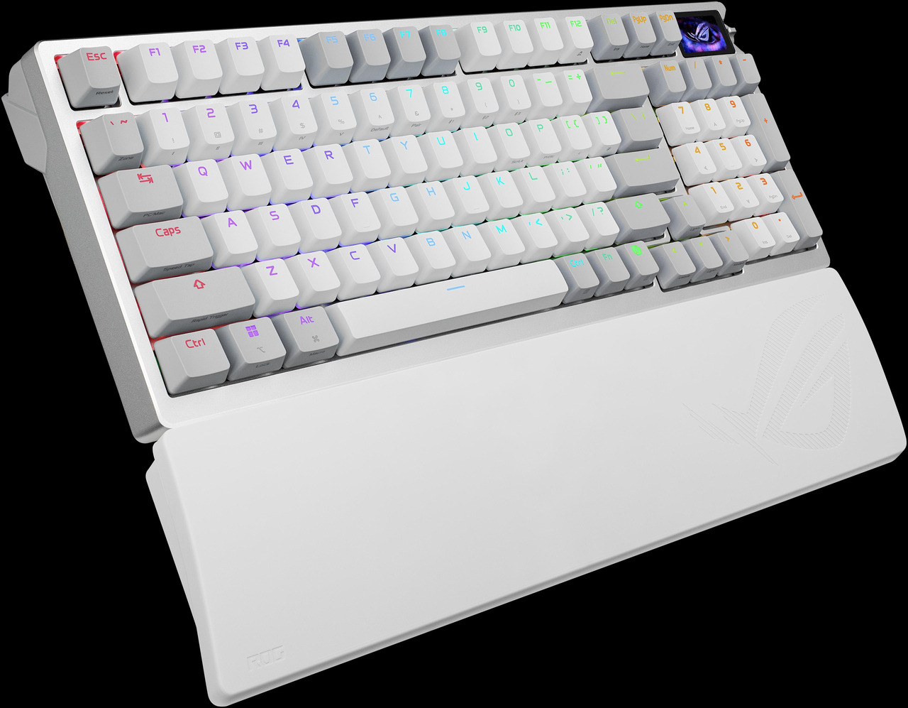 Open Box: ASUS ROG Azoth 96 HE Wireless Hall Effect Gaming Keyboard 96% Full-Size, Tri-Mode, Hot Swappable Magnetic Switch, Rapid Trigger, Speed Tap, 8K Hz Polling, Color OLED Screen, PBT Keycaps, White - Newegg.com - Open Box condition - Image 28