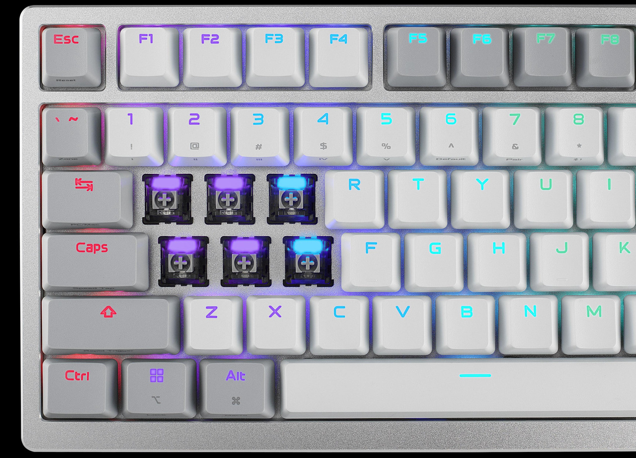Open Box: ASUS ROG Azoth 96 HE Wireless Hall Effect Gaming Keyboard 96% Full-Size, Tri-Mode, Hot Swappable Magnetic Switch, Rapid Trigger, Speed Tap, 8K Hz Polling, Color OLED Screen, PBT Keycaps, White - Newegg.com - Open Box condition - Image 30