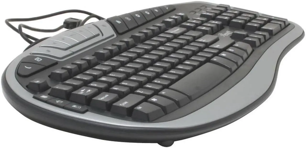 Alt view image 3 of 5 - Rosewill RK-680 Silver/Black 104 Normal Keys 18 Function Keys USB Wired Standard Keyboard