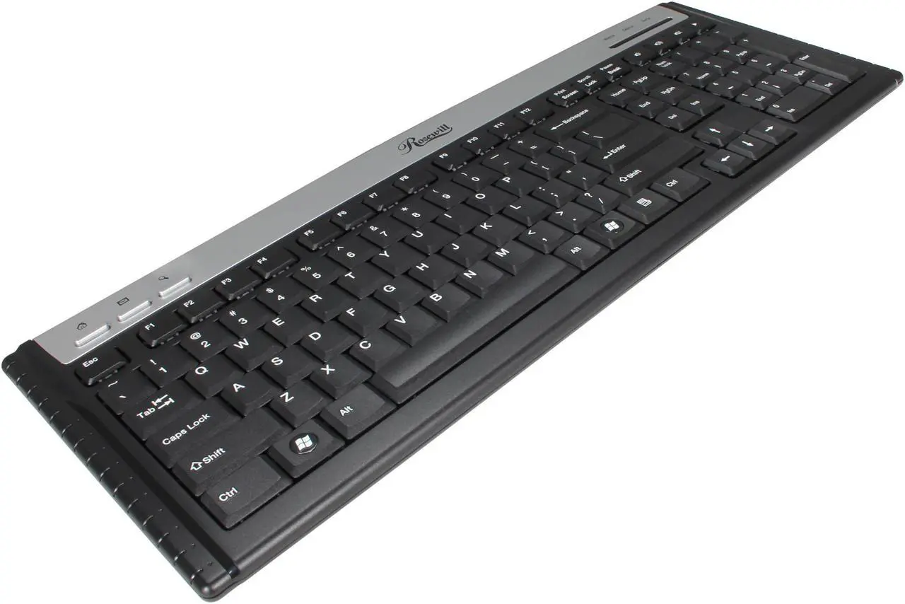 Main image of Rosewill RK-7310 Black 105 Normal Keys 7 Function Keys USB Wired Super Slim Multimedia Keyboard