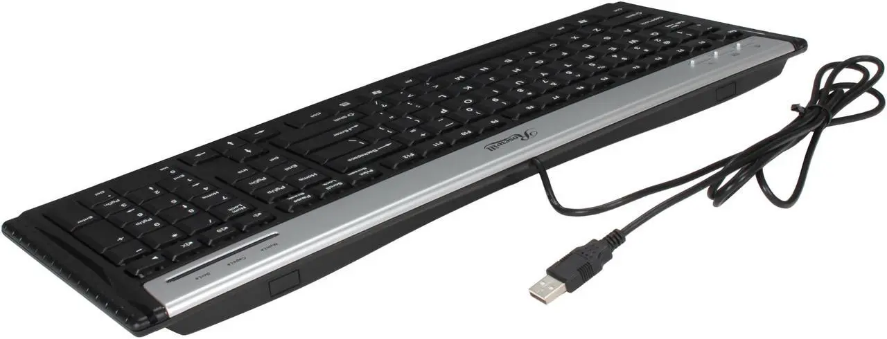 Alt view image 3 of 4 - Rosewill RK-7310 Black 105 Normal Keys 7 Function Keys USB Wired Super Slim Multimedia Keyboard