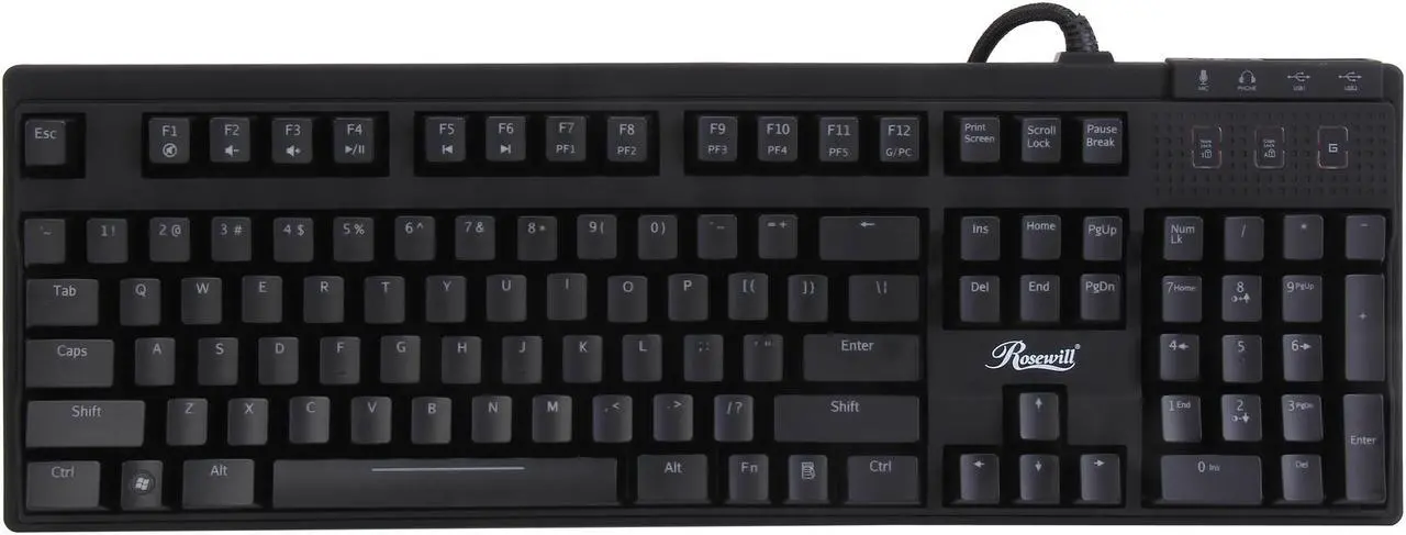 Alt view image 2 of 4 - Rosewill Apollo - RK-9100xRBR - Mechanical Keyboard with Red Backlit