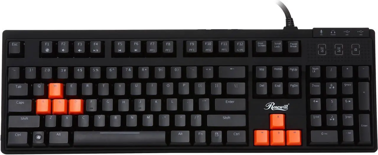 Alt view image 3 of 5 - Rosewill Apollo RK-9100xBRE - Blue Backlit Mechanical Keyboard