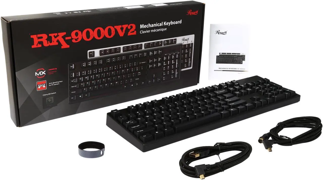 Alt view image 6 of 5 - Rosewill RK-9000V2 BL Mechanical Keyboard with Cherry MX Black Switches