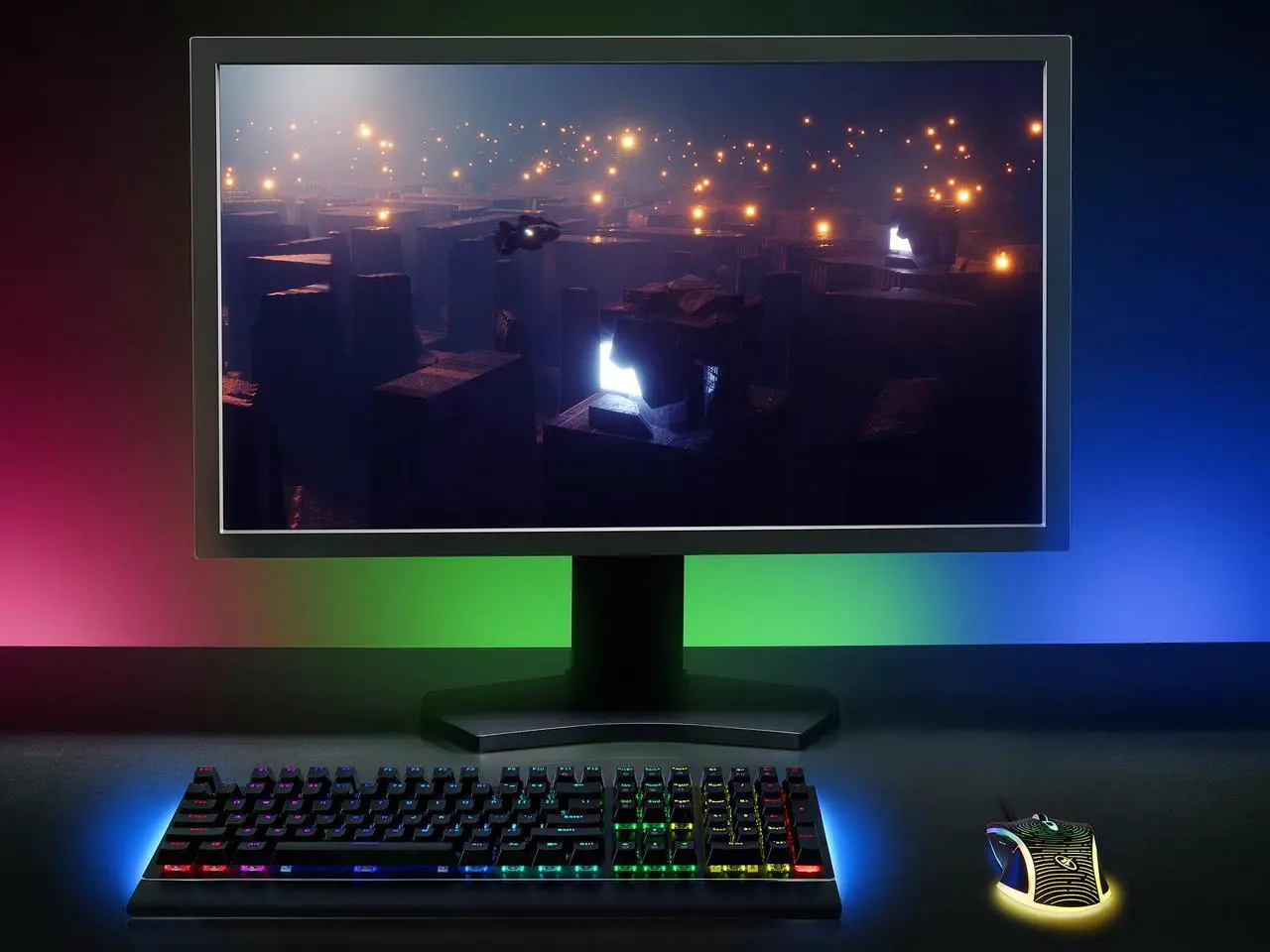 Alt view image 11 of 14 - Rosewill NEON K85 RGB Wired Mechanical Gaming Keyboard, Kailh Blue Switches, 10 RGB LED Backlight Effects with Additional Luminescence, 104 Keys, NKRO, Anti-Ghosting, Multimedia Control Keys