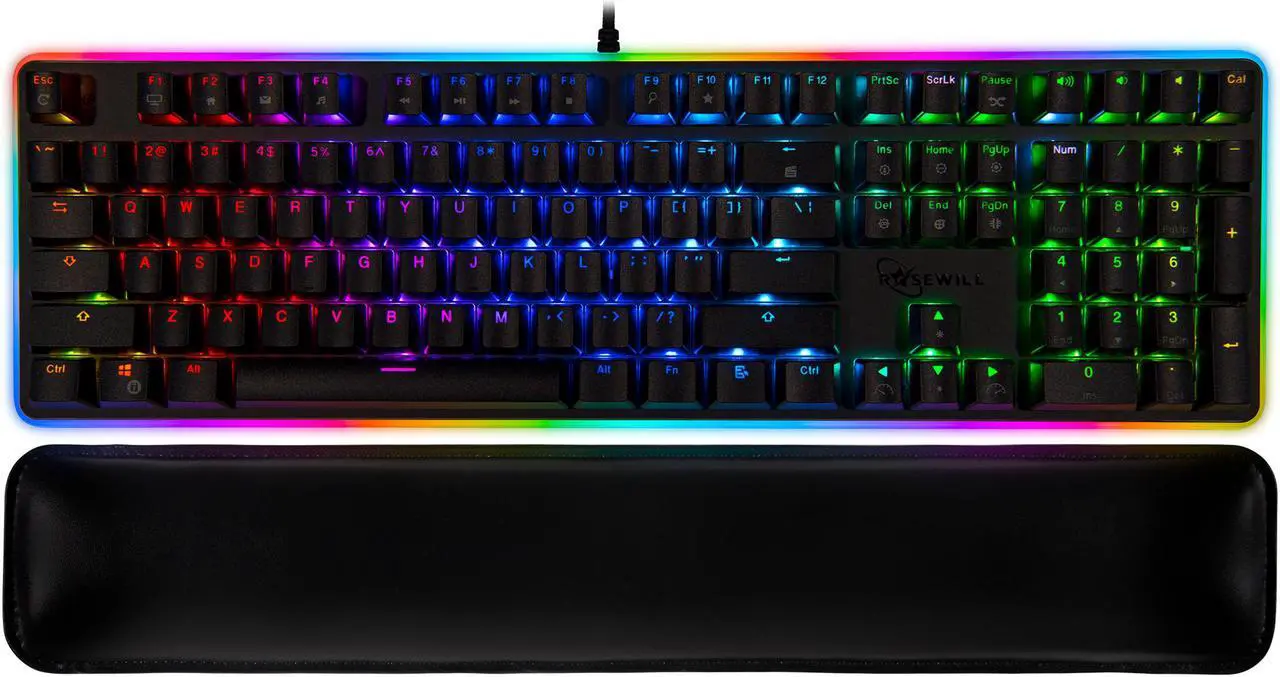 Main image of Rosewill NEON K81 RGB BR Wired Mechanical Gaming Keyboard, Kailh Brown Switches, 22 RGB LED Backlight Effects, 108 Keys, NKRO, Vivid Customizable Rim Backlights, Macro Hotkeys