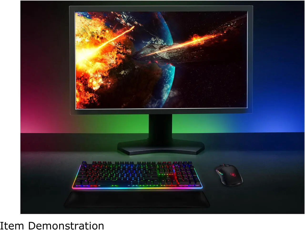 Alt view image 10 of 9 - Rosewill NEON K81 RGB BR Wired Mechanical Gaming Keyboard, Kailh Brown Switches, 22 RGB LED Backlight Effects, 108 Keys, NKRO, Vivid Customizable Rim Backlights, Macro Hotkeys