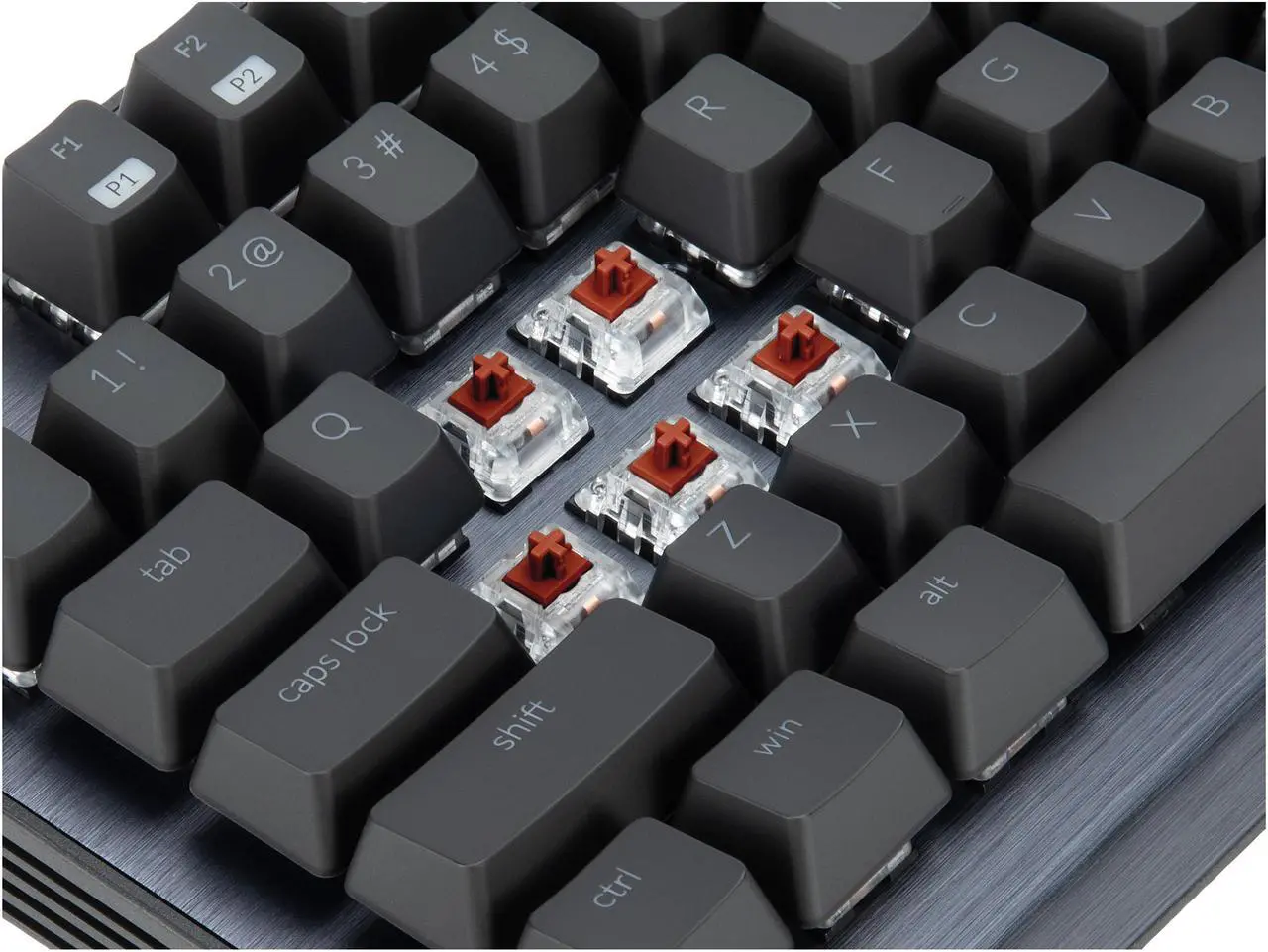 Alt view image 7 of 12 - Rosewill NEON K91 RGB BR Wired Mechanical Gaming Keyboard, Kailh Brown Switches, Underglow and 17 Backlit Modes, NKRO, Anti-Ghosting, Multimedia Control Keys, PBT Keycaps, Macro Keys