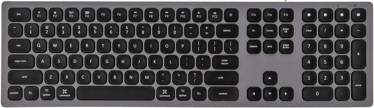 Main image of Rosewill K10 Bluetooth Wireless Keyboard 4-Device Sync Compatible with Mac Computers, Windows, Android, iOS Tablets and Smartphones (Space Gray)