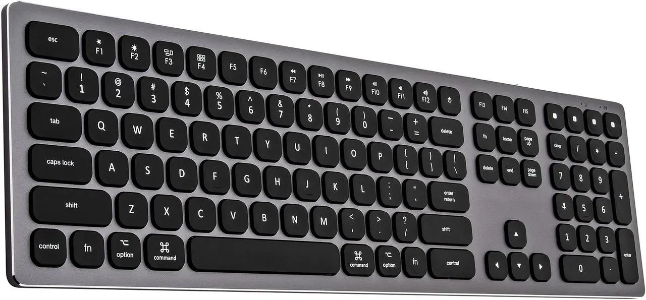 Alt view image 3 of 5 - Rosewill K10 Bluetooth Wireless Keyboard 4-Device Sync Compatible with Mac Computers, Windows, Android, iOS Tablets and Smartphones (Space Gray)
