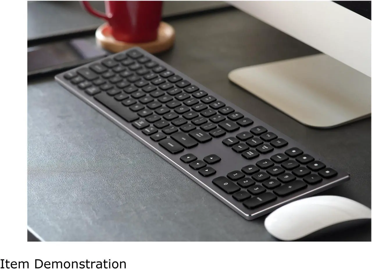 Alt view image 6 of 5 - Rosewill K10 Bluetooth Wireless Keyboard 4-Device Sync Compatible with Mac Computers, Windows, Android, iOS Tablets and Smartphones (Space Gray)