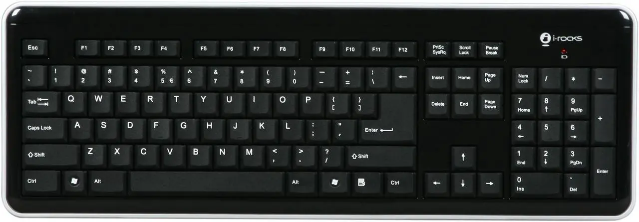 Alt view image 2 of 7 - i-rocks RF-6577L-BK Black USB RF Wireless Slim Keyboard