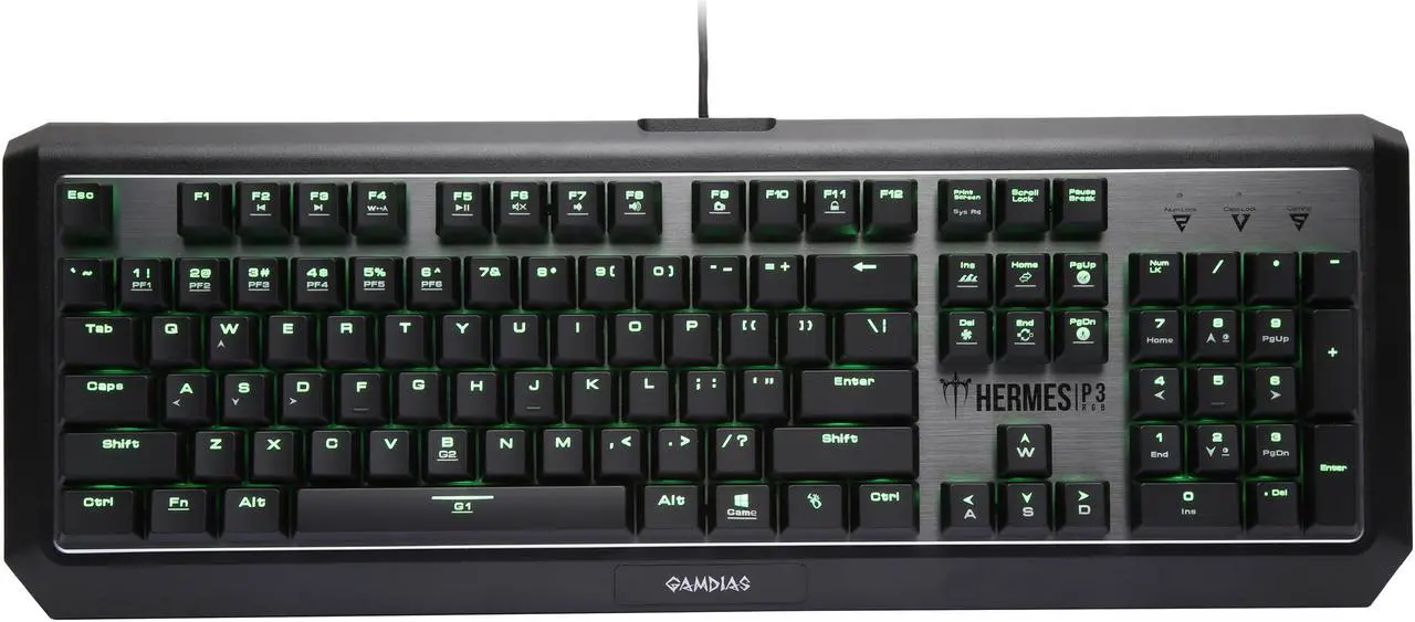 Alt view image 3 of 5 - Gamdias Hermes P3 RGB Mechanical Gaming Keyboard - Blue Switch