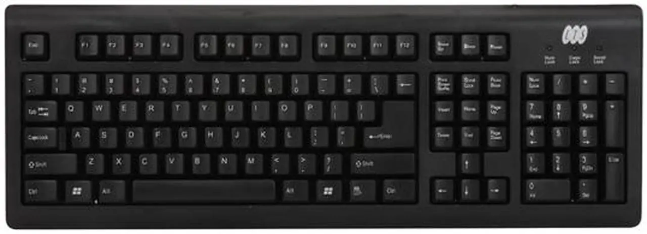 Alt view image 2 of 4 - ATRIX KBOGKBJ006B Black 107 Normal Keys PS/2 Wired Slim Keyboard